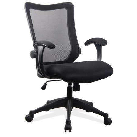 OFFICESOURCE Plexus Collection Mesh Back Task Chair with Arms and Black Base P11MBFSFBK